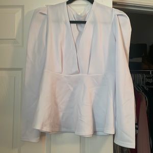 Plus size white blouse 2x